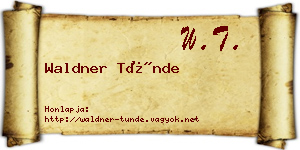Waldner Tünde névjegykártya